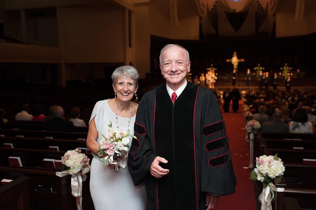 Dr. Harry L. Reeder III with his wife Cindy at Briarwood Presbyterian Church